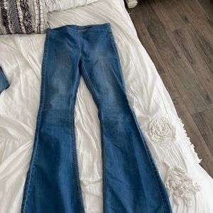 Free People Penny Pull on Flare Jeans